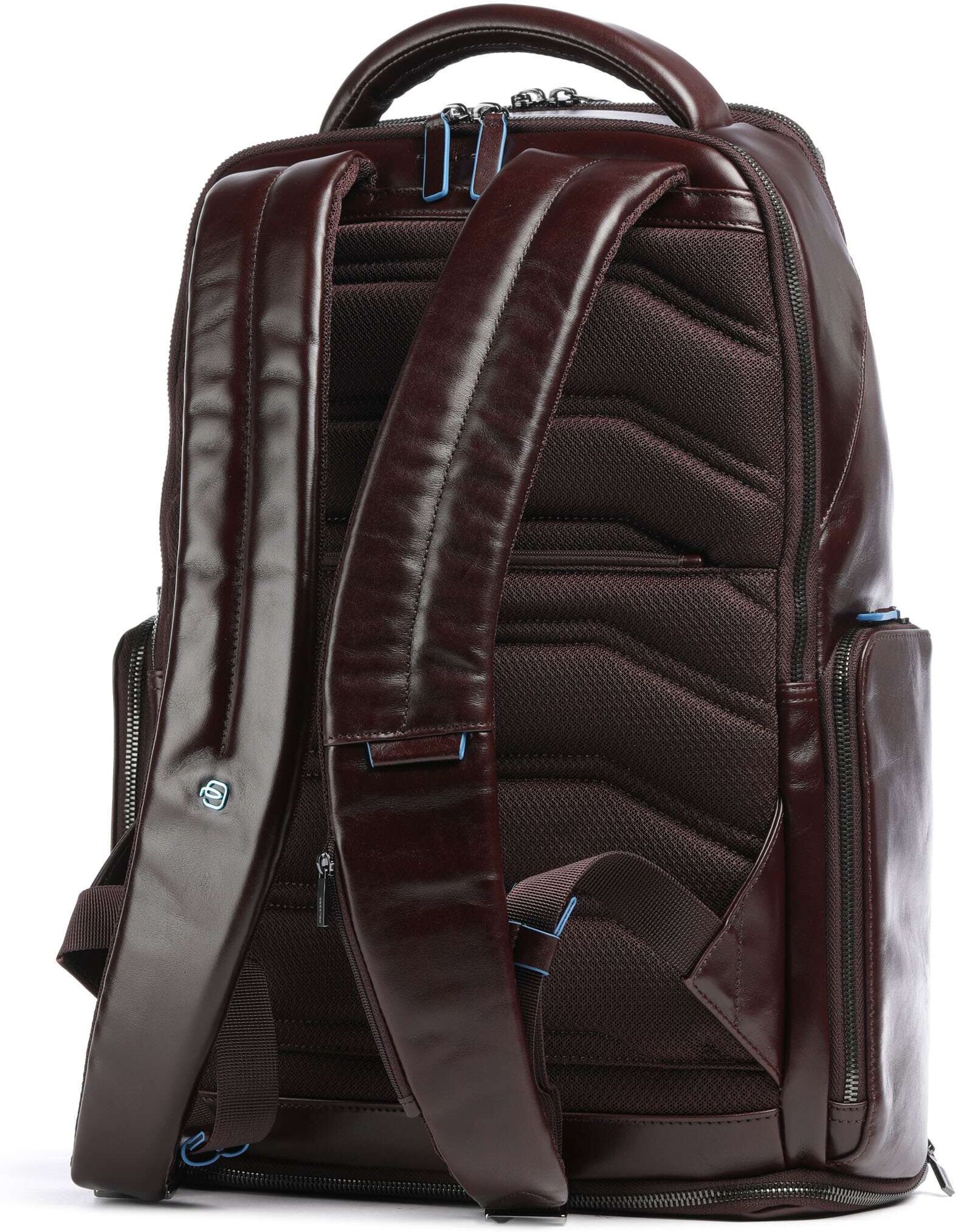 Piquadro Blue Square Rucksack aus Leder, braun