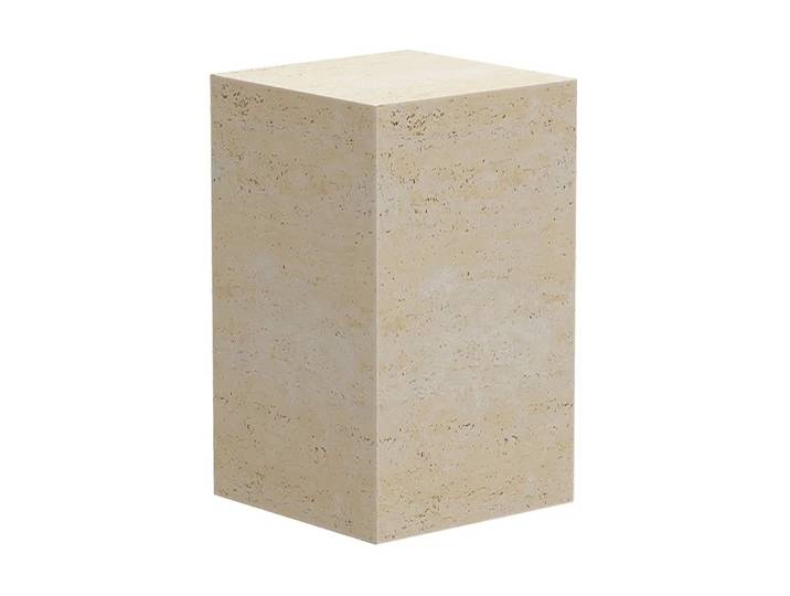 NORR11 Table d’appoint Cubism Travertin, 30x30x50 cm