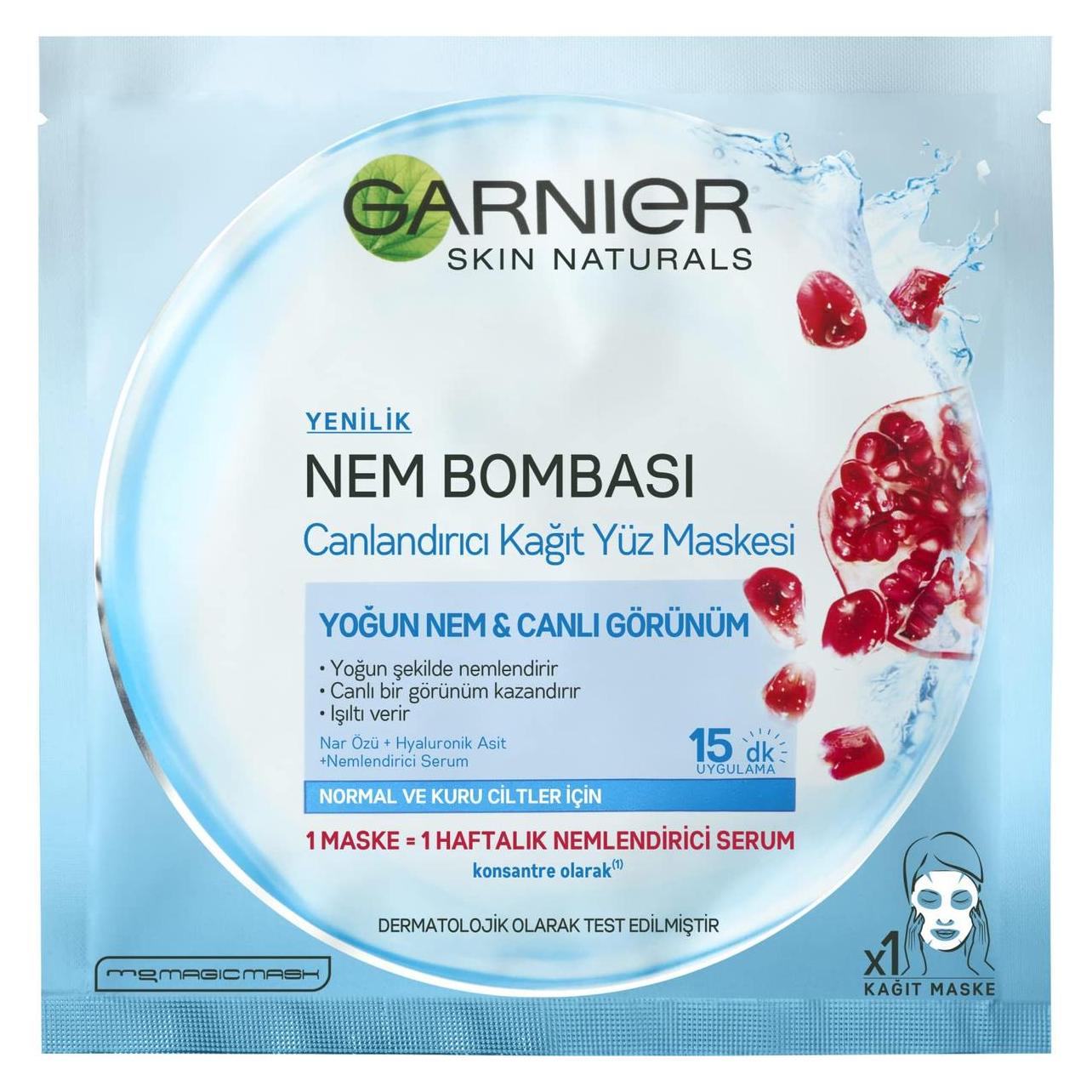 Garnier Moisture & Aqua Bomb Super (Skin Tissue Superhydrating Mask) 28 g (28 g) (3600542385312)