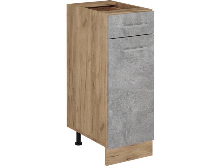 Küchenunterschrank Vicco R-Line Beton 30 cm ohne Arbeitsplatte, Model 54093