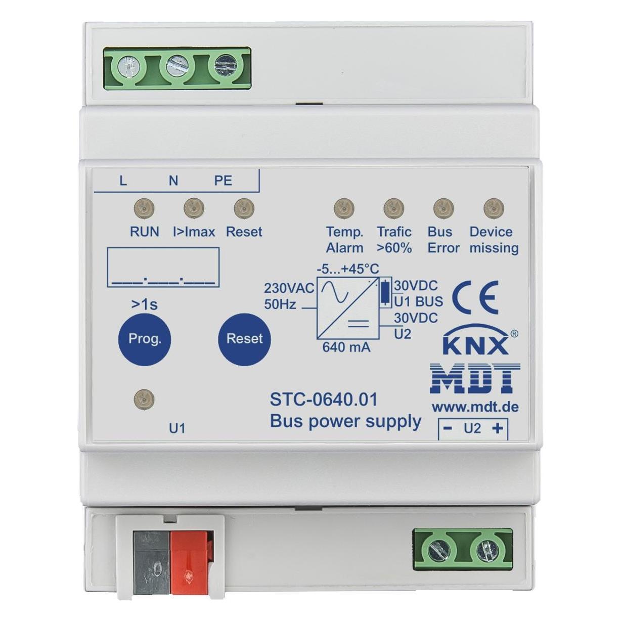 MDT Busspannungsversorgung Diagnosefunkt. 640mA, 4TE (STC-0640.01)