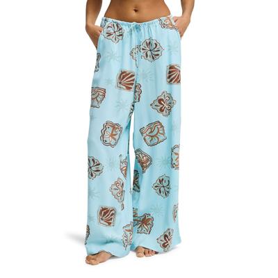 Stoffhose BILLABONG "Beach Bound", Damen, Gr. S, Normalgrößen, clearwater, Obermaterial: 100% Viskose., Hosen Stoffhose