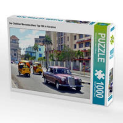 CALVENDO Puzzle Der Oldtimer Mercedes-Benz Typ 180 in Havanna | 1000 Teile Lege-Größe 64x48cm Foto-Puzzle für glückliche Stunden