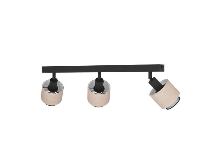 Spot de plafond réglette/plaf tissu noir