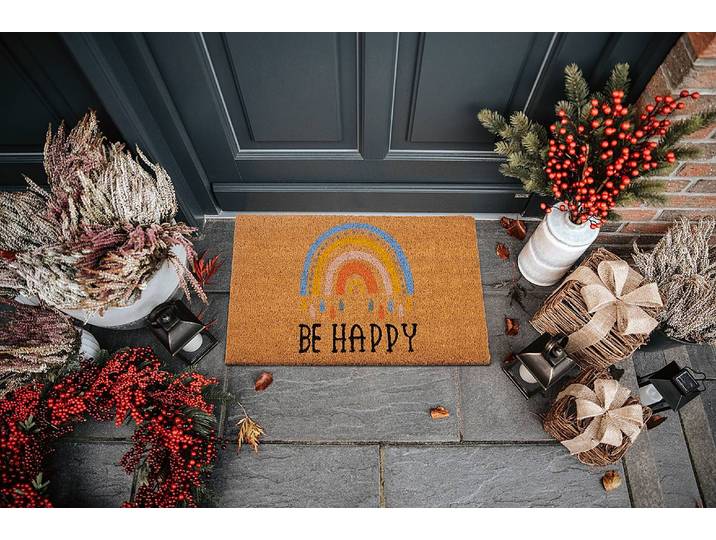 Paillasson Be Happy 40 x 1 x 70cm Beige