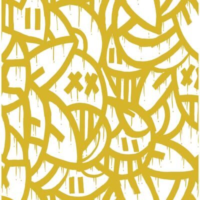 Arm of Casso Yellow Bold Arrangements Peel & Stick Wallpaper