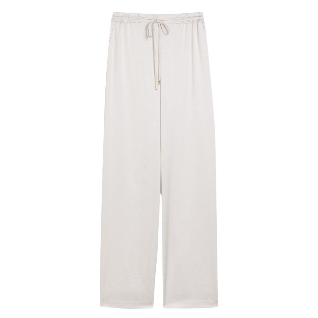 Ted Baker Umaibo Satin Jogginghose Mit Weitem Bein, Elfenbeinfarben