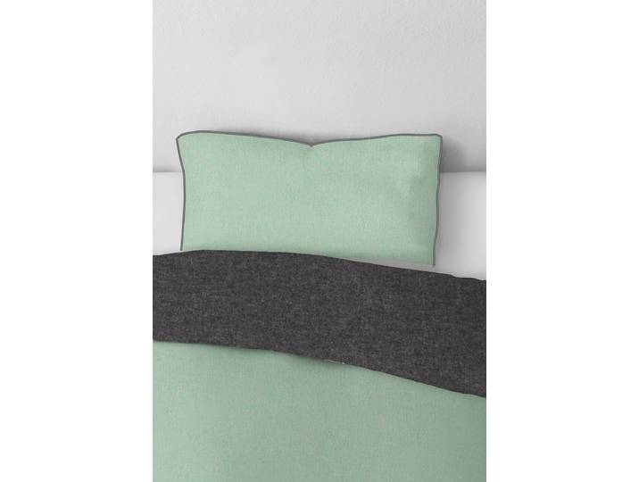 Melange-Flanell Kissenbezug Zordo Grün/Mintgrün/Anthrazit 40 x 60cm Flanell