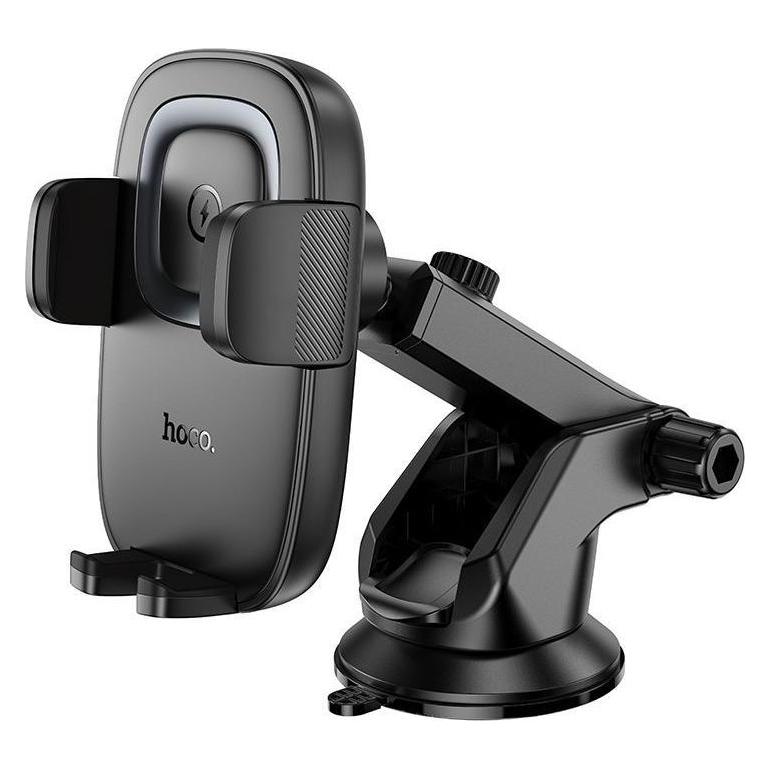 Hoco Wireless headphones Car phone holder induction 15W center console HW32 black (60273020)