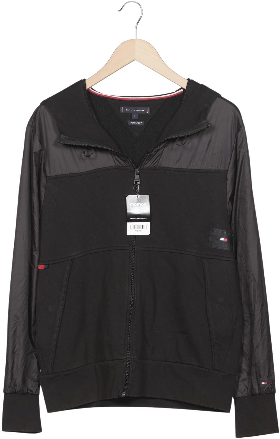 Tommy Hilfiger Herren Jacke, Schwarz, Gr. S, Baumwolle - Second Hand
