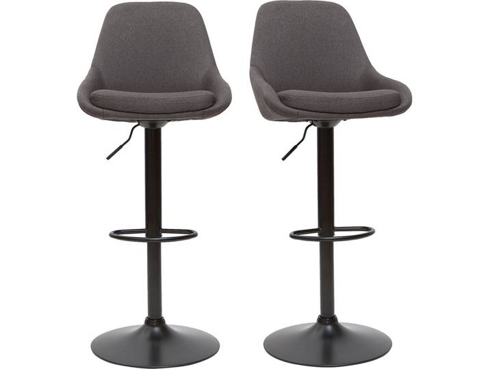 Tabourets de bar design réglables gris foncé (lot de 2) HOLO