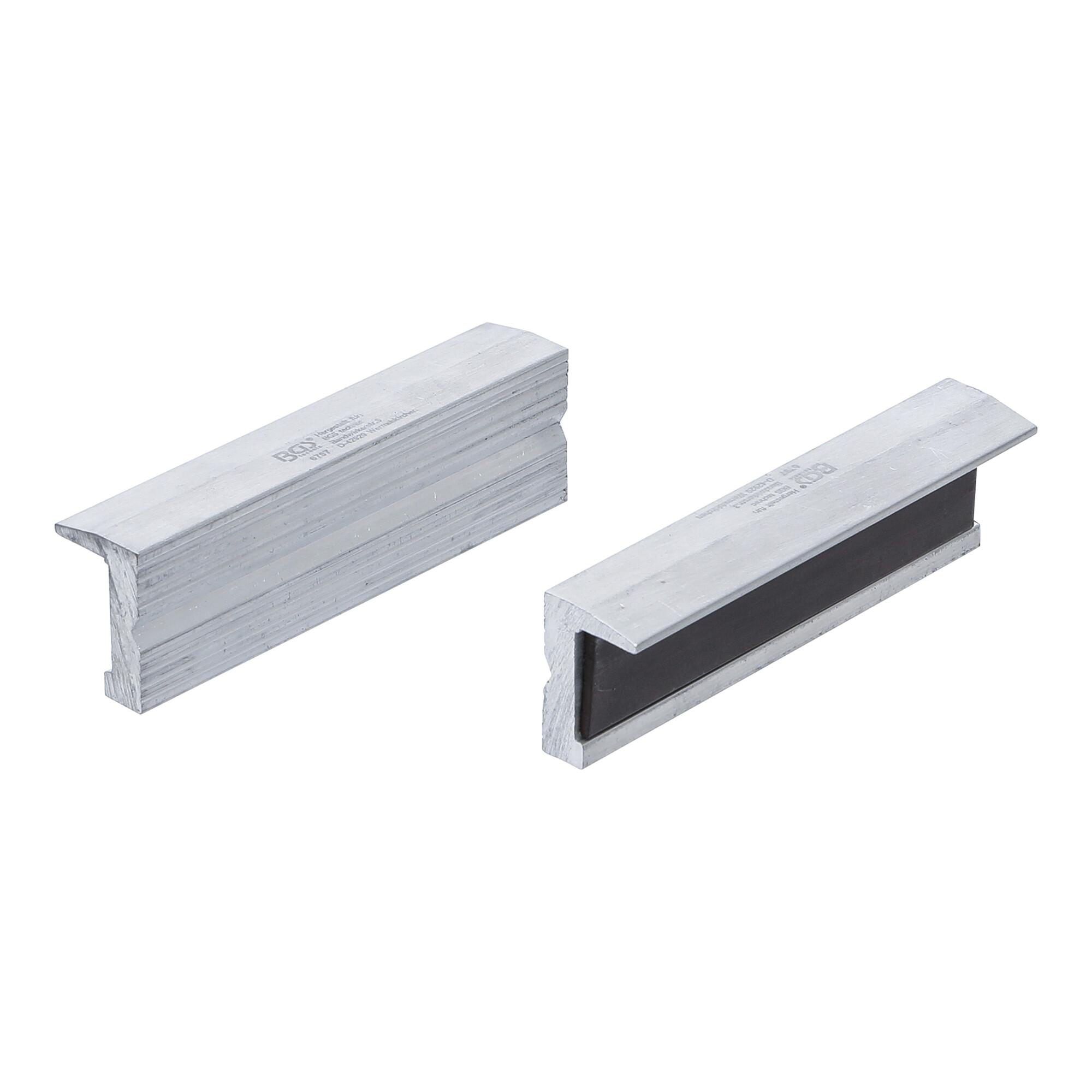 BGS Schraubstock-Schutzbacken Aluminium Breite 100 mm 2-tlg. Mit Längsprofil ; BGS technic (6797)