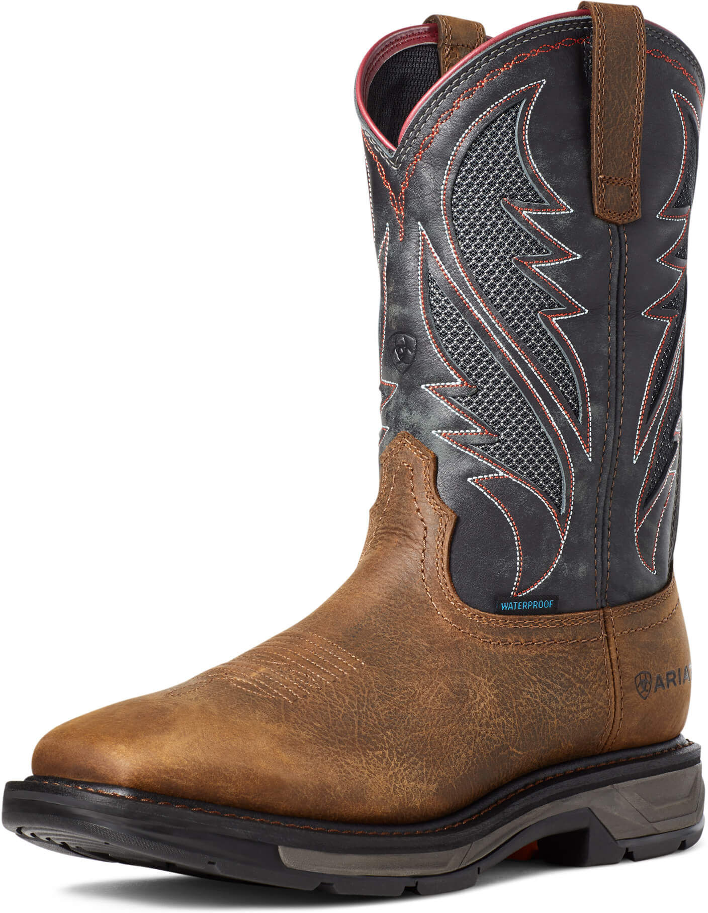 Men's WorkHog XT VentTEK Waterproof Work Boots in Rye Brown, Size: 7 D / Medium by Ariat