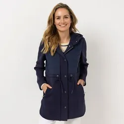 STRANDFEIN Longjacke Materialmix Stepp und Scuba figurumspielend