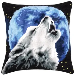 Kreuzstichkissen "Wolf"