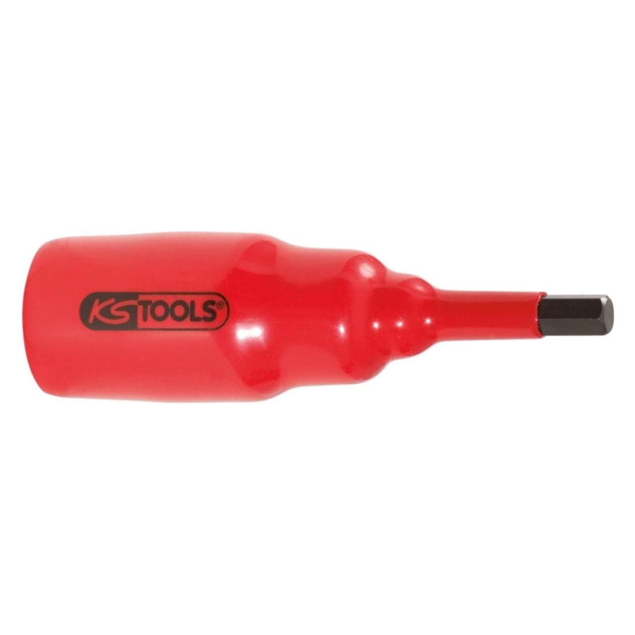 KS Tools 3/8"" Isolierte Bit-Stecknuss Innensechskant, kurz, 5mm (5 mm) (117.1736)
