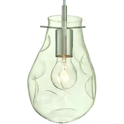 Westinghouse Einflammige Pendelleuchte Nickel mit eingebuchtetem Glas