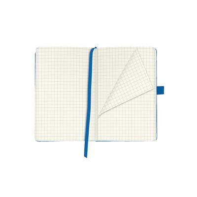Herlitz Notizbuch Classic A6 96 Blatt kariert blue mit Leseband und Falttasche my.book, von , Herlitz