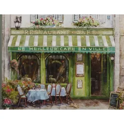 Keilrahmenbild CAFÉ (LB 70x90 cm) - bunt - LB 70x90 cm