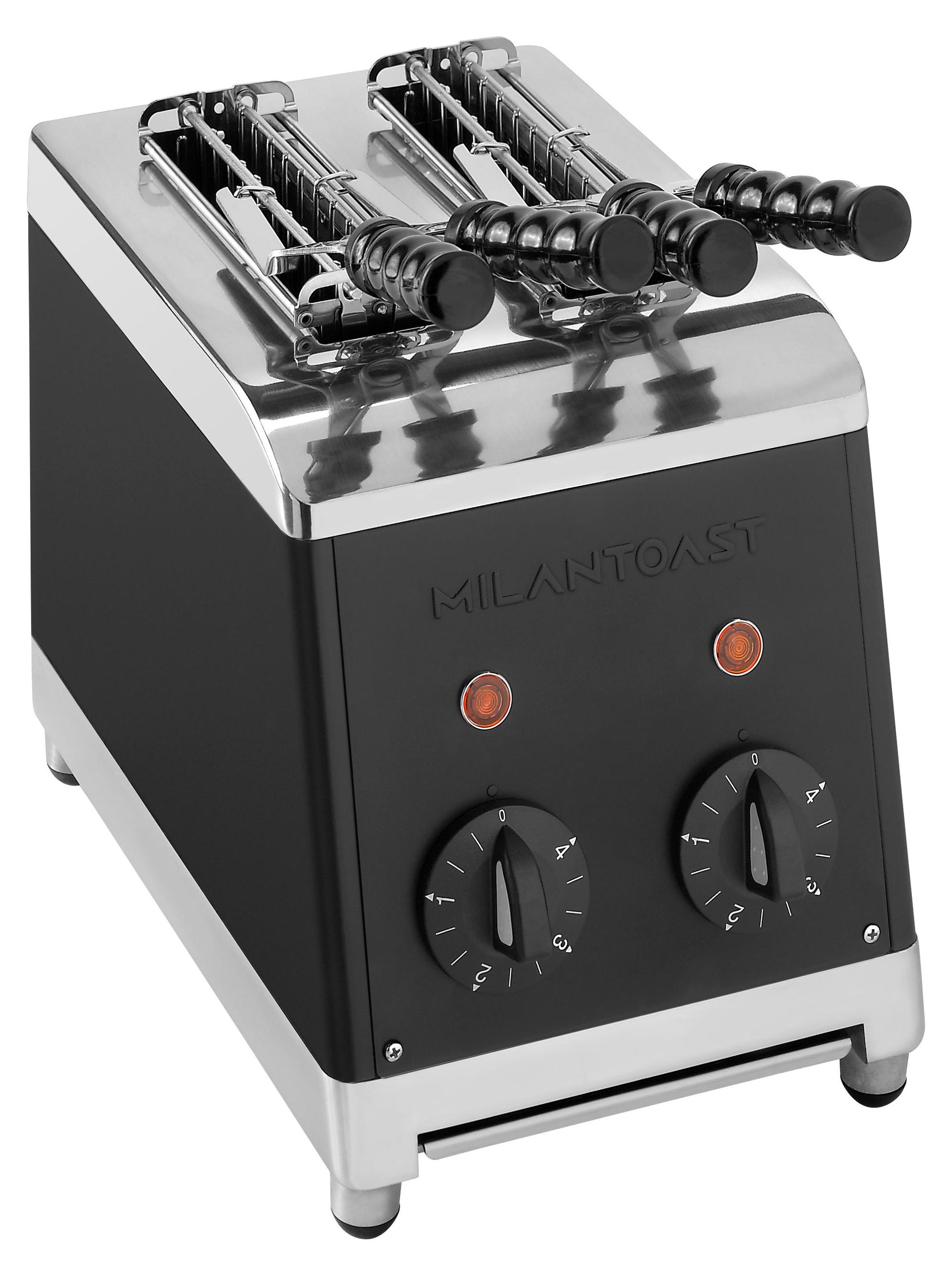 MILANTOAST-Toaster 2 Zangen SCHWARZ 220-240 V 50/60 Hz 1,37 kW