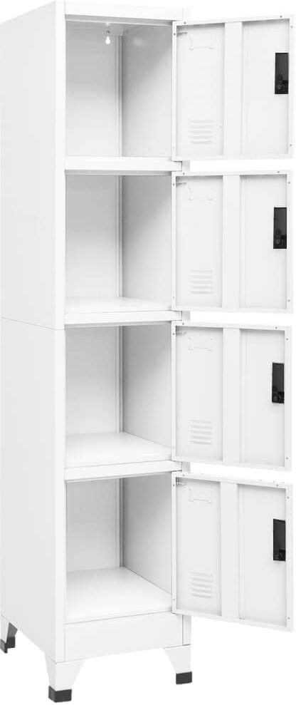 vidaXL Armoire à casiers Blanc 38x45x180 cm Acier