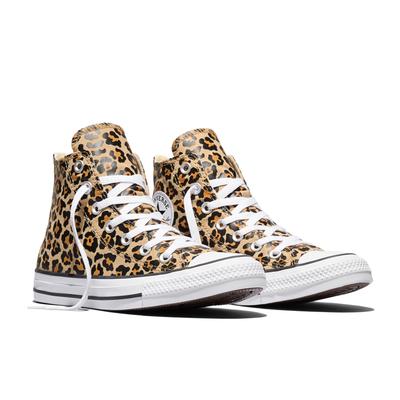 Sneaker CONVERSE "CHUCK TAYLOR ALL STAR LEOPARD", Damen, Gr. 37, braun (hay day, weiß, schwarz), Textil, Schuhe Sneaker