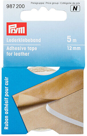 Prym Lederklebeband, selbstklebend, Breite: 12 mm, Länge: 5 m