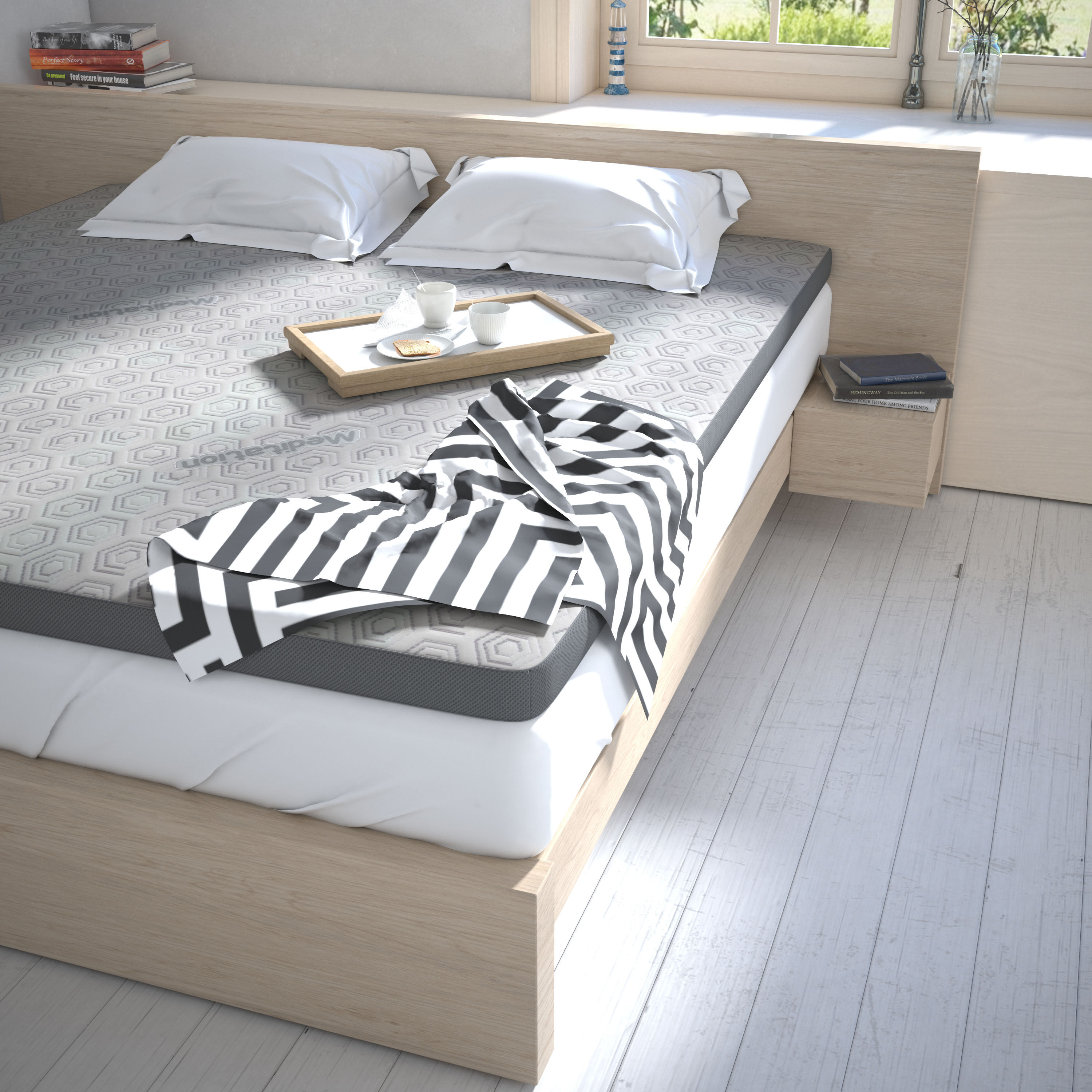 Topper JEKATEX "MULTIFLEX 3-Zonen Komfort, 90x200, 140x200 cm", weiss (weiß), B:120cm H:8cm L:200cm, Komfortschaum, Topper, Topper, für Aufwertung deiner Matratze weiß flexibel, B/L: 120cm x 200cm (1 Stk.)