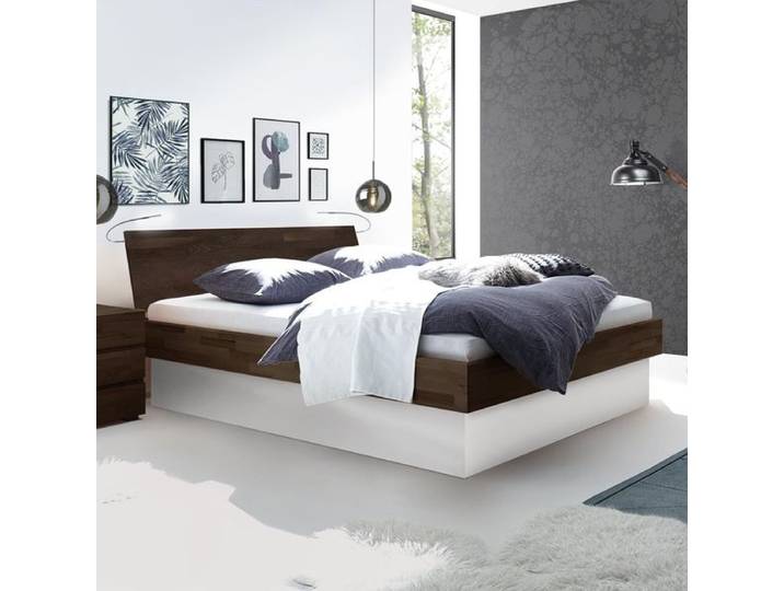 Bett Grosseto Komfort Buche Massivholz mit Bettkasten 200x200cm modern,