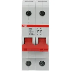 ABB E202/100R Trennschalter 2P, 100 A, Schaltgriff rot, Änderung Ursprung + Gebrauchskategorie 2CDE282001R0100