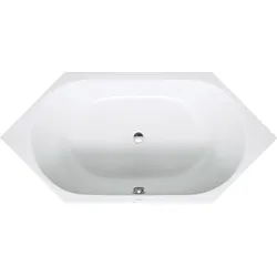 Duravit D-Code Badewanne, 1900x900mm, Sechseckig, Einbauversion, 140 Liter, 2 Rückenschrägen, weiß, 700138000000000