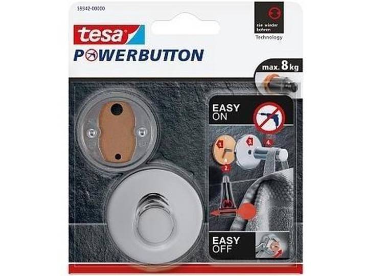 Tesa 59342 powerbutton premium haak - chroom