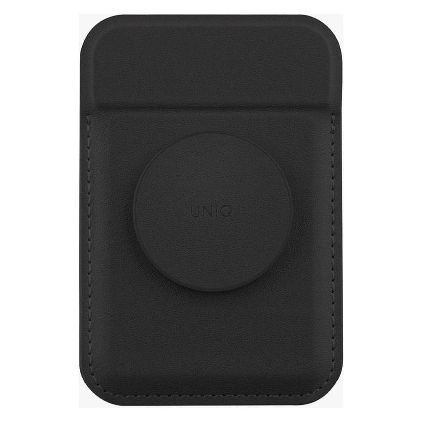 Uniq Flixa magnetyczny portfel na karty z podpórką czarny/jet black MagSafe (UNIQ-FLIXA-JETBLACK)