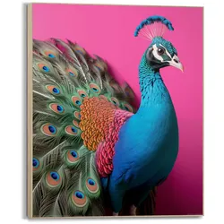 Bild PINK PEACOCK (BHT 50x40x3 cm) - bunt - BHT 50x40x3 cm
