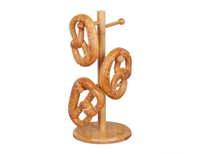 Relaxdays Pretzel standaard bamboe