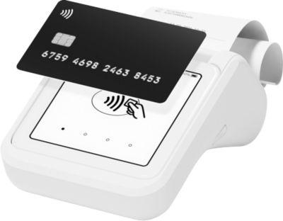 Mobiles SumUp Solo Kartenterminal mit integriertem Thermodrucker und All-in-One-Funktion zur Zahlung, Belegausgabe und Rückerstattung