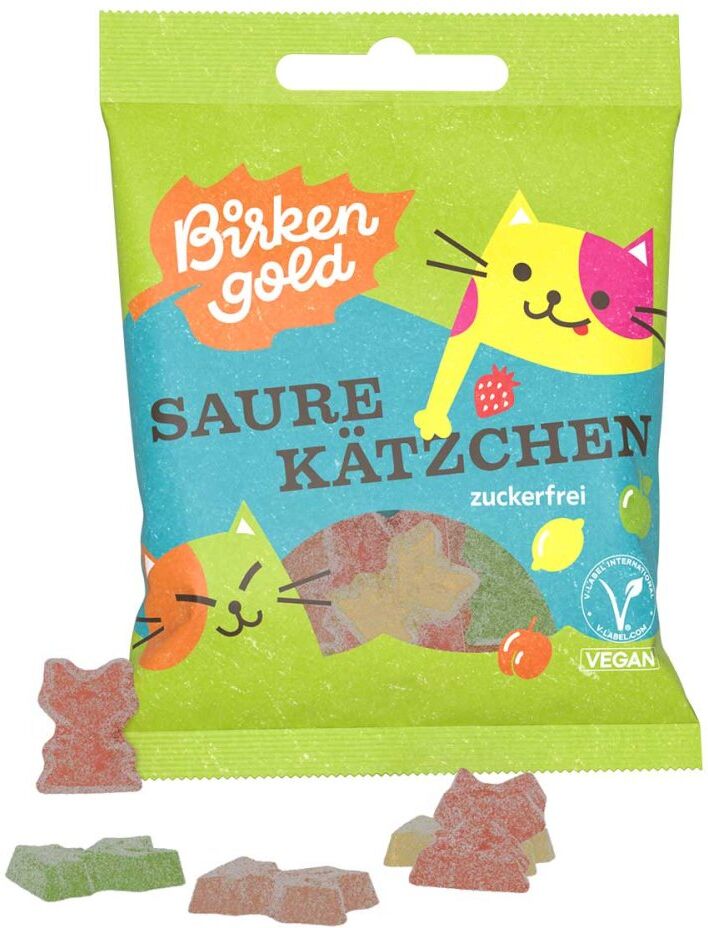 Birkengold Saure Kätzchen Bonbons