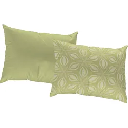 Dekokissen ADAM "Retro Floret", grün (hellgrün, geblümt), B:40cm L:60cm, Obermaterial: 100% Baumwolle, Dekokissen_Sitzkissen_Kissenhüllen, GOTS zertifiziert