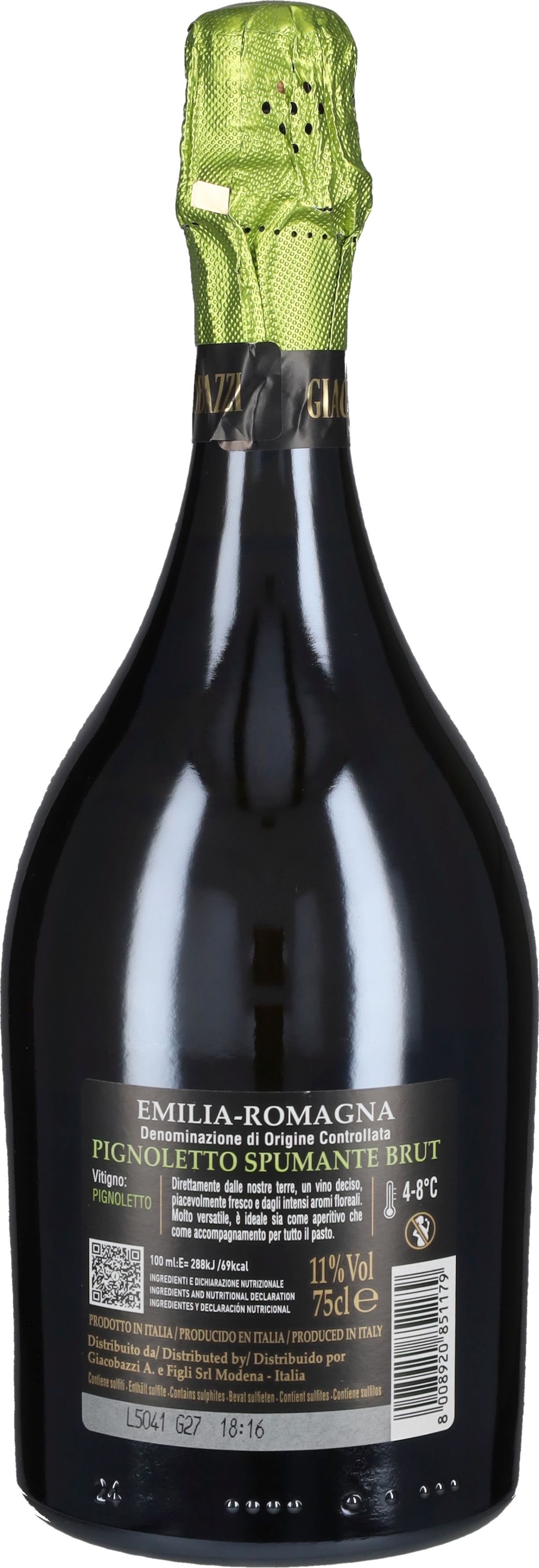Spumante Brut di Pignoletto '9' Giacobazzi