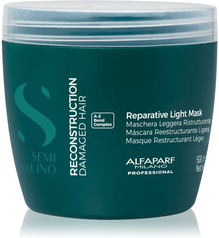 Alfaparf Milano Semi di Lino Reconstruction Reparative Light Mask Regenerierende Maske für beschädigtes Haar für feines Haar 500 ml