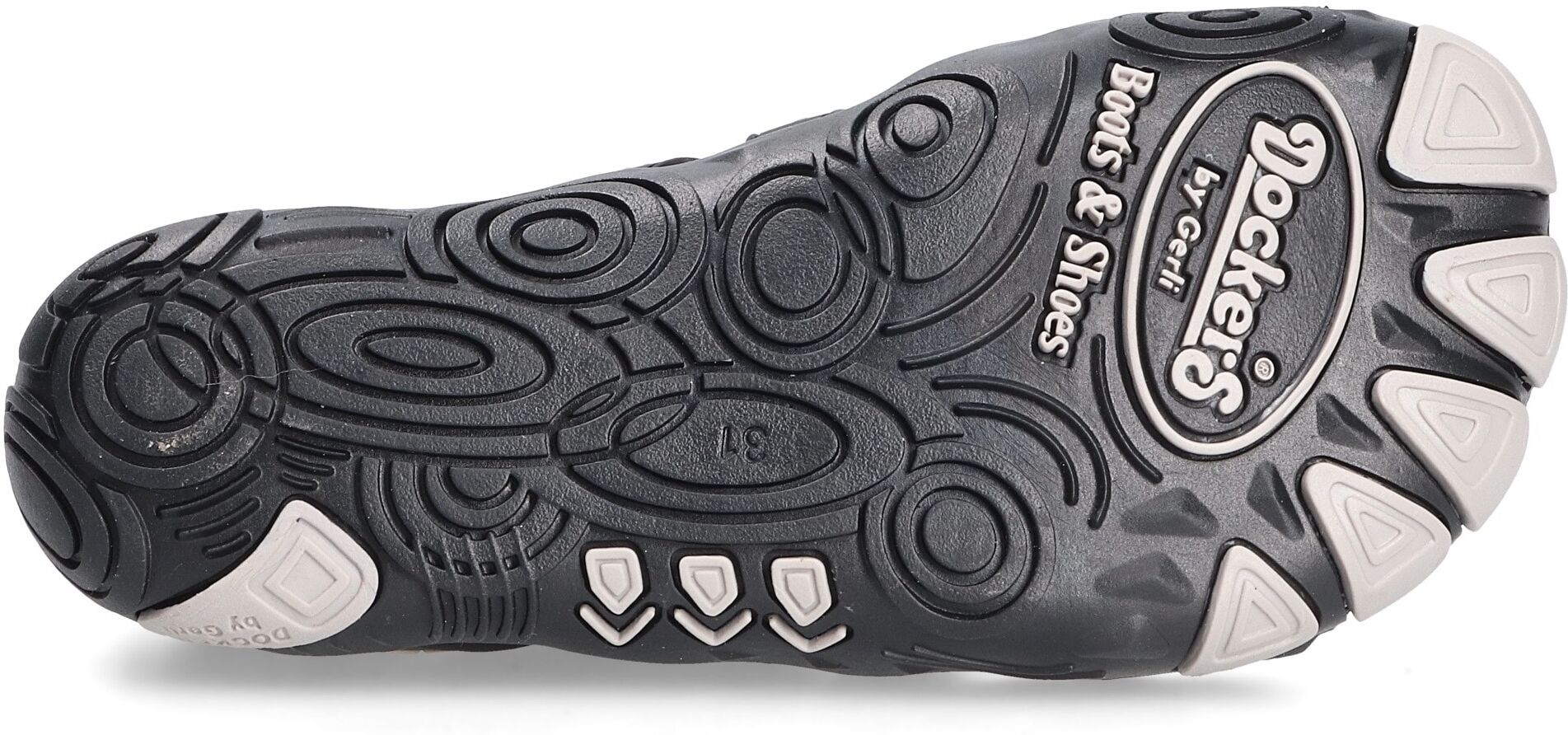 Barfußschuh DOCKERS BY GERLI, Jungen, Gr. 32, Textil, schwarz (schwarz, grau), Synthetik, Textil, Schuhe Barfußschuh, Barfußschuh, Sneaker, Schlupfschuh für Outdoor