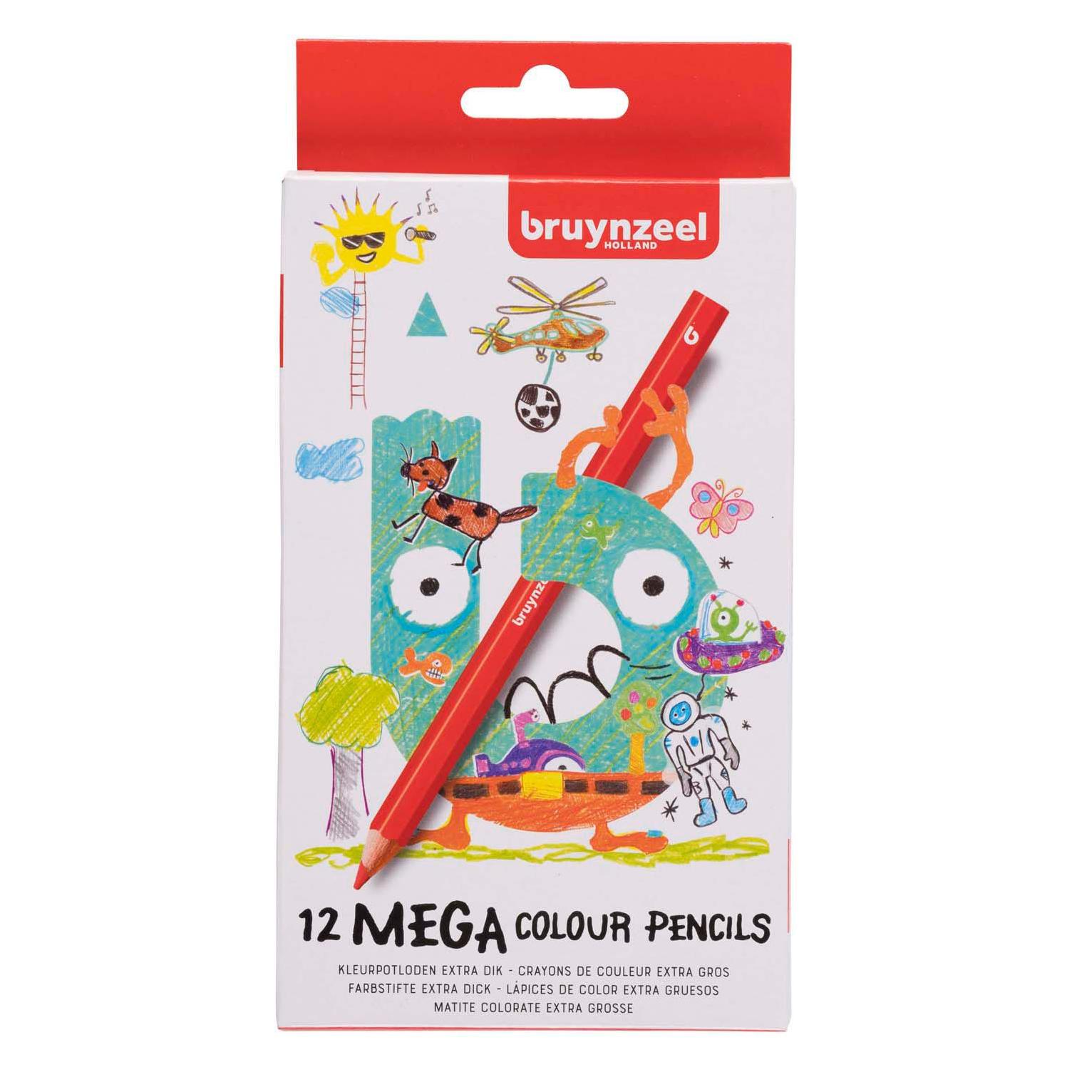Bruynzeel Jumbo-Buntstift MEGA, sechseckig, 12er Kartonetui (12x) (60517012)