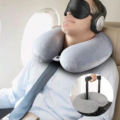 Uplifted Trends ErgoCloud Travel Neck Pillow Soft Neck Support Pillow For Flights Cars & Office Comfort ErgoCloud Travel Neck Pillow Soft Neck Support Pillow For Flights Cars & Office Comfort