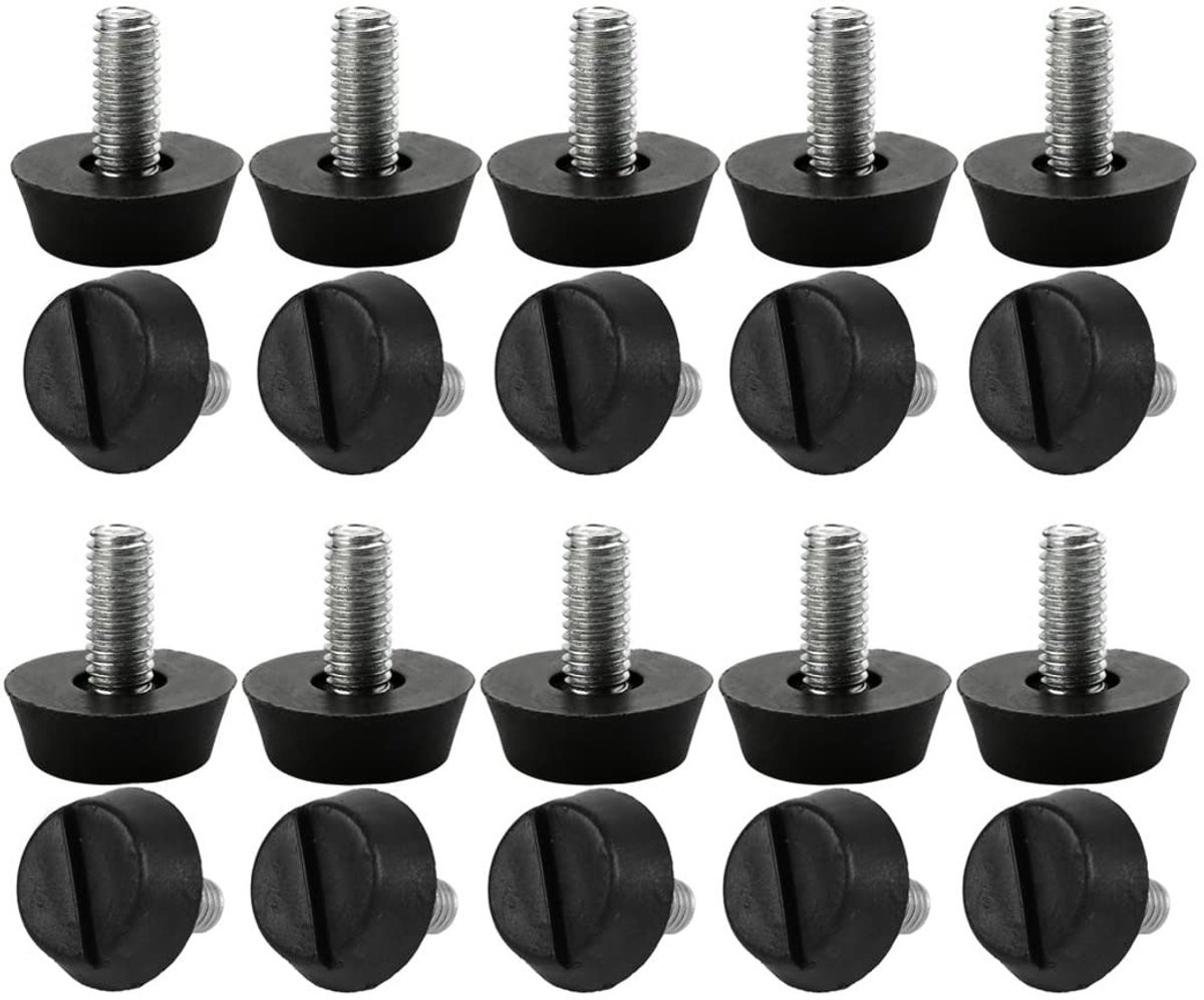 2 stuks M6 verstelbare nivelleringsvoeten voor meubels, 10 x 20 mm, vloerbescherming