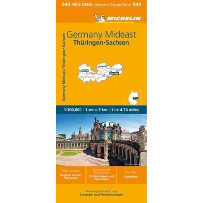 Michelin Thüringen, Sachsen, Karte von , Michelin, 978-2-06-725900-3