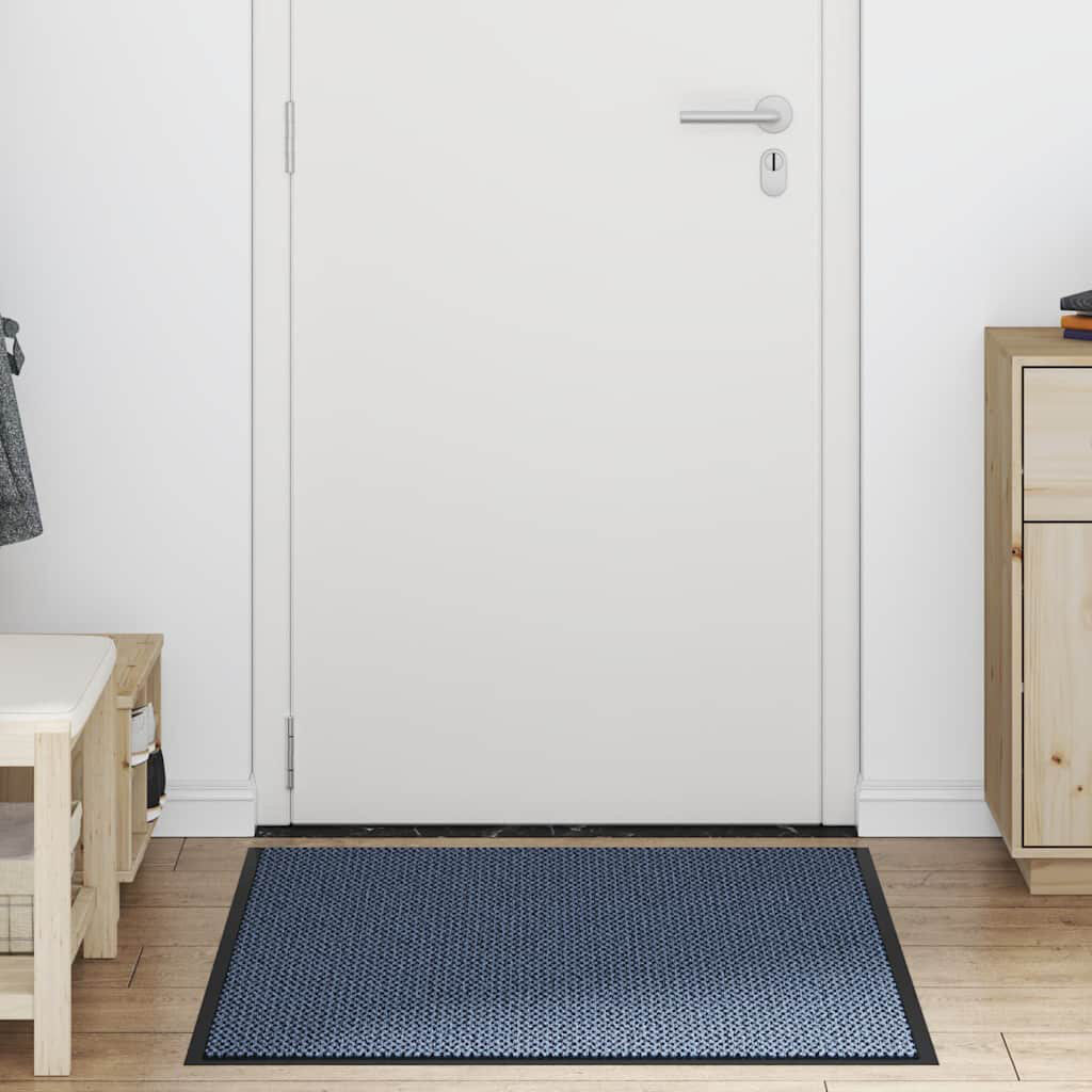 Ebern Designs Non-Slip Indoor / Outdoor Door Mat Blue 90cm W x 120cm L