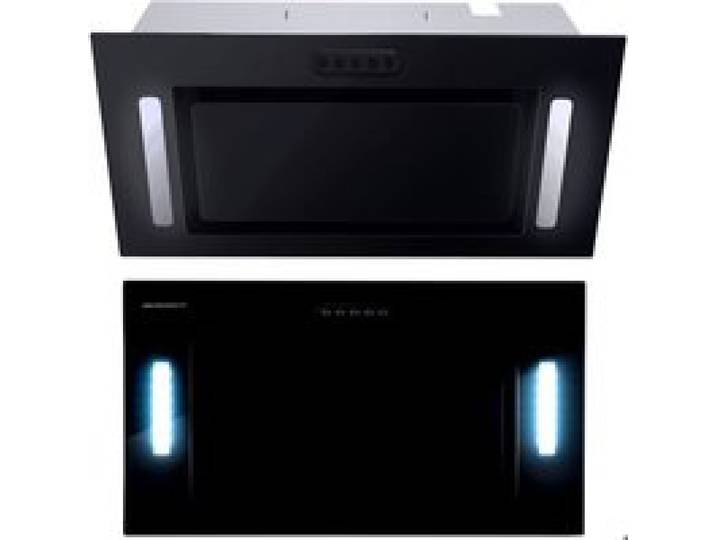 Hotte aspirante encastrable - JANSHOP - 52 cm - Noire - Éclairage LED - Silencieuse - 3 niveaux de réglage