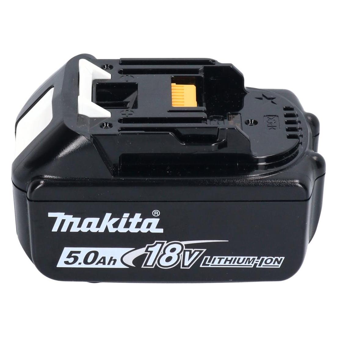 Makita DMR 055 T1 Akku Radio 18 V FM mit Laterne 360° Taschenlampe + 1x Akku 5,0 Ah - ohne (FM) (DMR055T1)