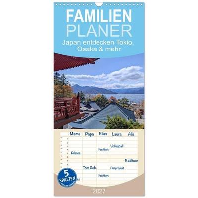 Familienplaner 2027 - Japan entdecken Tokio, Osaka & mehr mit 5 Spalten (Wandkalender, 21 x 45 cm) CALVENDO