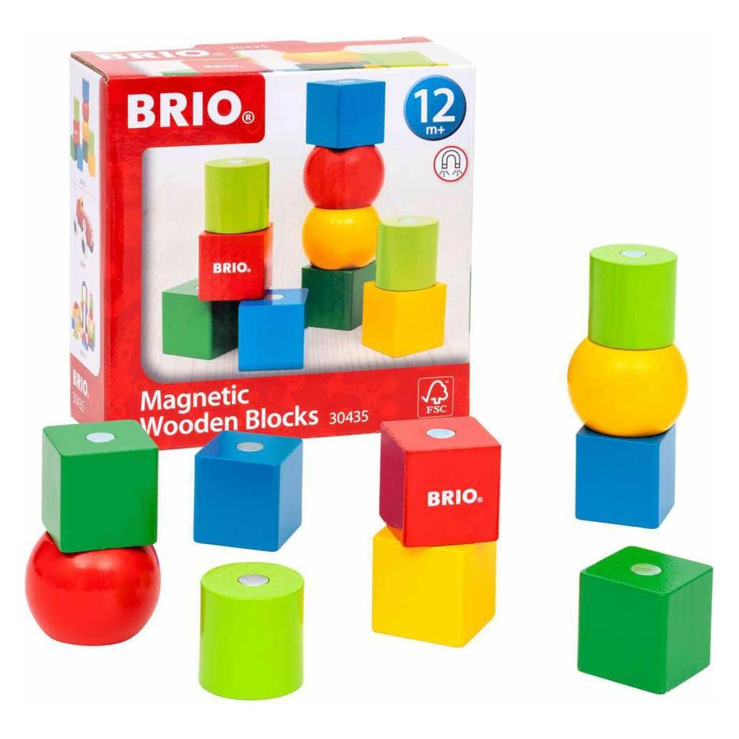 Ravensburger BRIO - 30435 Magnetische Holzbausteine | Holzbausteine für Kinder ab 12 Monaten (30435)